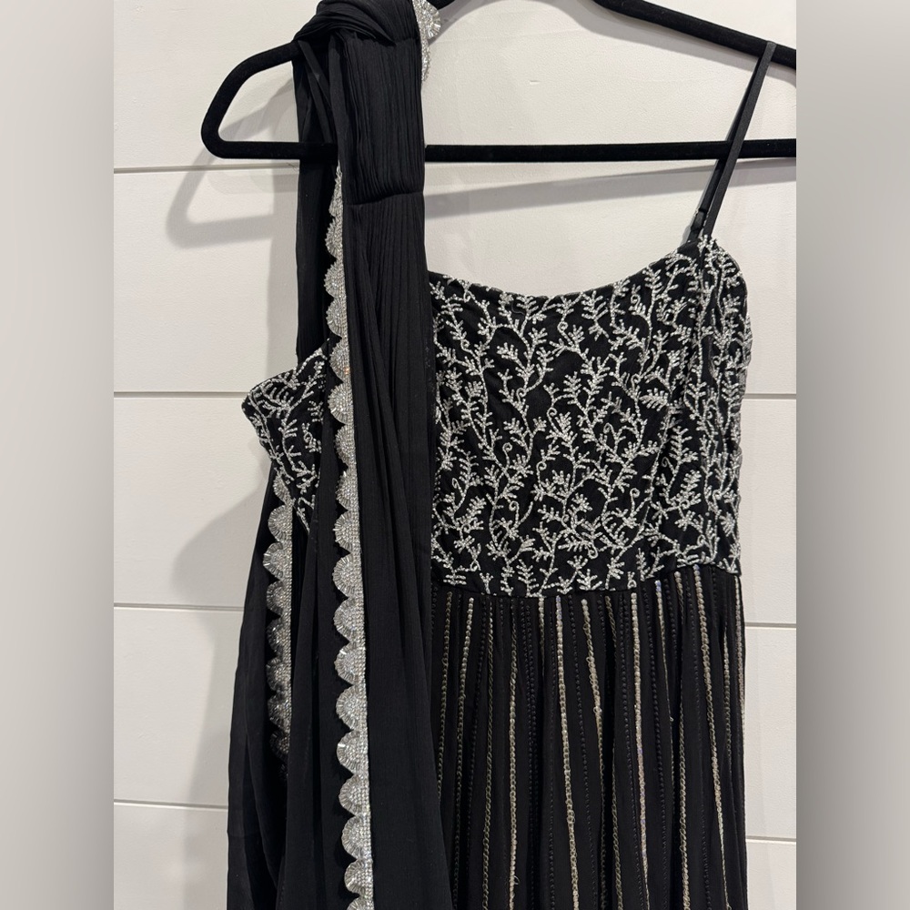 Sani Black and Silver Anarkali - Picture 8 of 14